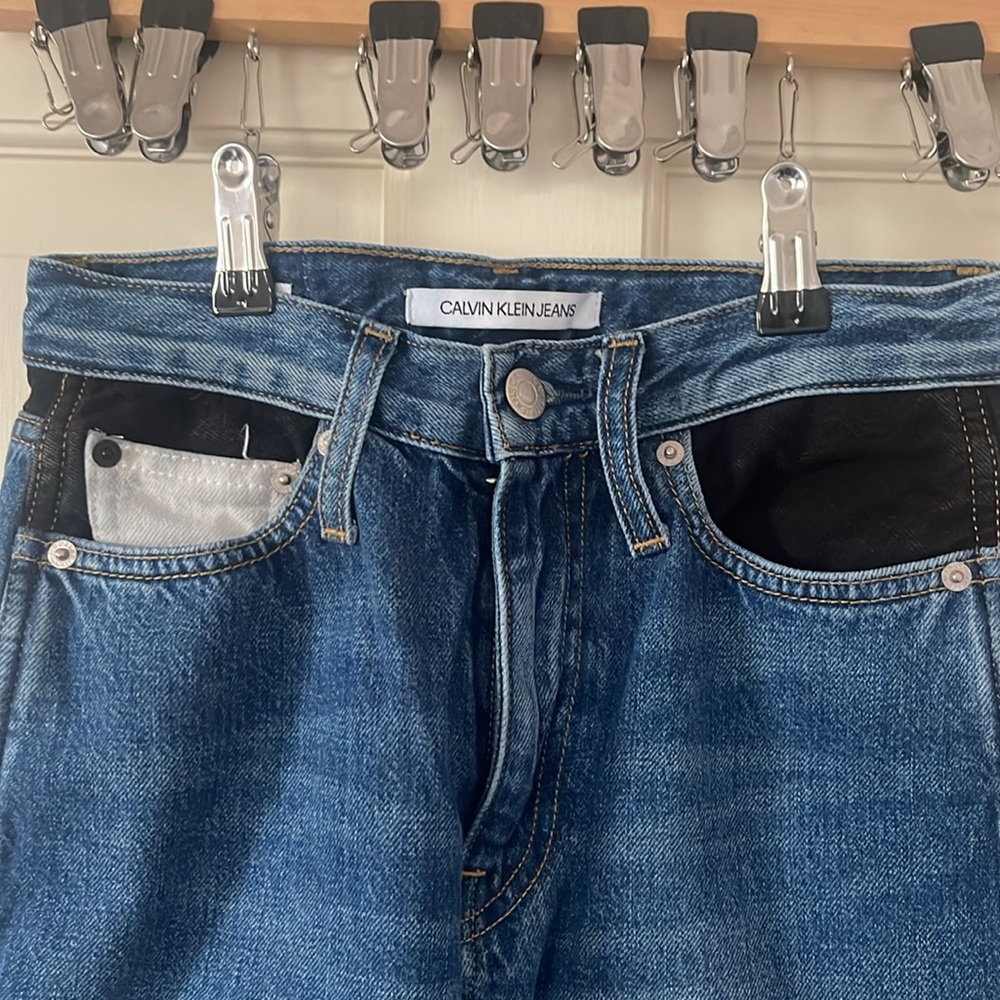 Calvin Klein High Rise Patchwork Jeans Size 25 - Picture 3 of 7